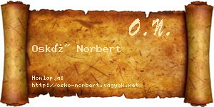Oskó Norbert névjegykártya