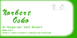 norbert osko business card