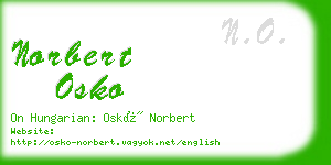 norbert osko business card